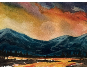 "Skyscape" Original Chris Wakefield Watercolor Painting